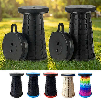Collapsible Folding Stool 2-Pack – 400lbs Capacity Portable Telescoping Step Stool for Camping, Fishing, Hiking & Kitchen | Lightweight