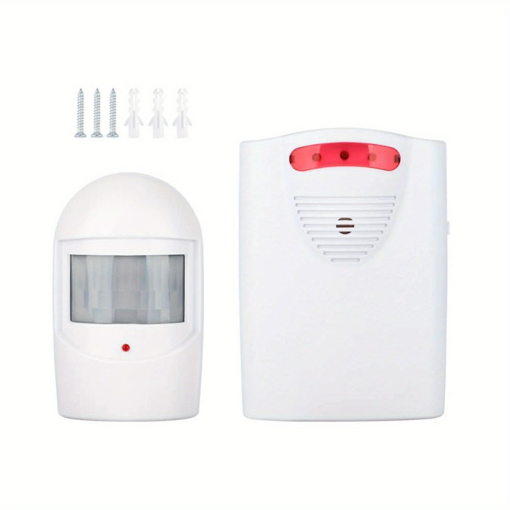 Wireless Driveway Alarm Motion Sensor, Infrared PIR Security Alert System 328ft Range 110dB Chime