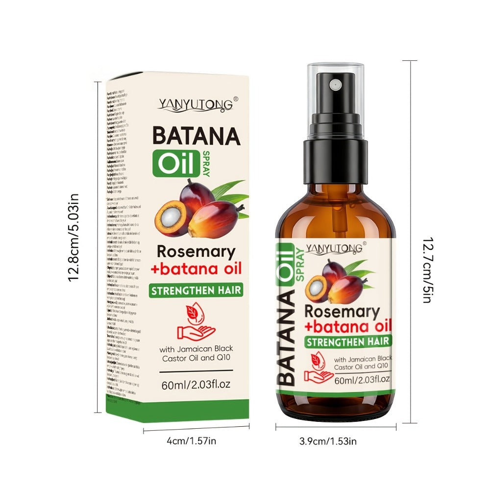 Batana & Rosemary Essential Oil Hair Spray 2.03oz, Deep Scalp & Damaged Hair Treatment, Nourishing Formula from Honduras