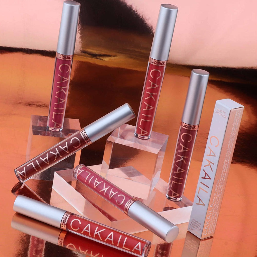 18-Piece Matte Liquid Lipstick Collection with Numbered Shades, Slim 10cm Tubes and Silver Caps