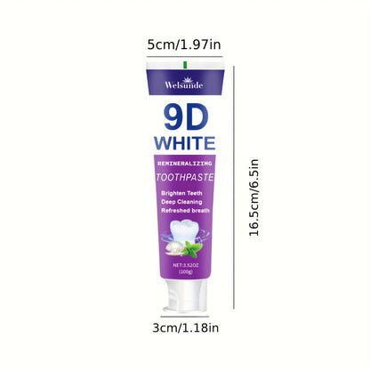 Two-Pack 100g Purple Mint Toothpaste with Hydroxyapatite and Niacinamide Listed on Ingredient Panel