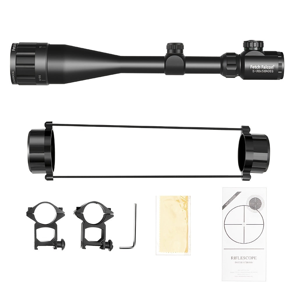 Rifle Scope Nitrogen-Filled Illuminated Reticle for Hunting Airsoft Pellet Guns, Multi-Power Zoom Tactical Scope