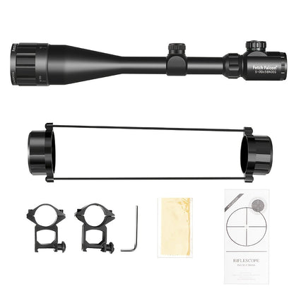 Rifle Scope Nitrogen-Filled Illuminated Reticle for Hunting Airsoft Pellet Guns, Multi-Power Zoom Tactical Scope