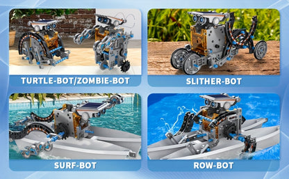 12-in-1 Solar Robot Kit for Kids Ages 8-13, Build Your Own Solar Powered Robot, STEM Engineering Building Toy