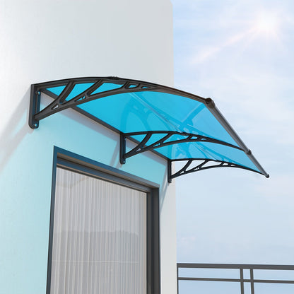 Door Awning Polycarbonate Window Canopy UPF50+ UV Rain Protection for Garden, Patio and Yard Use