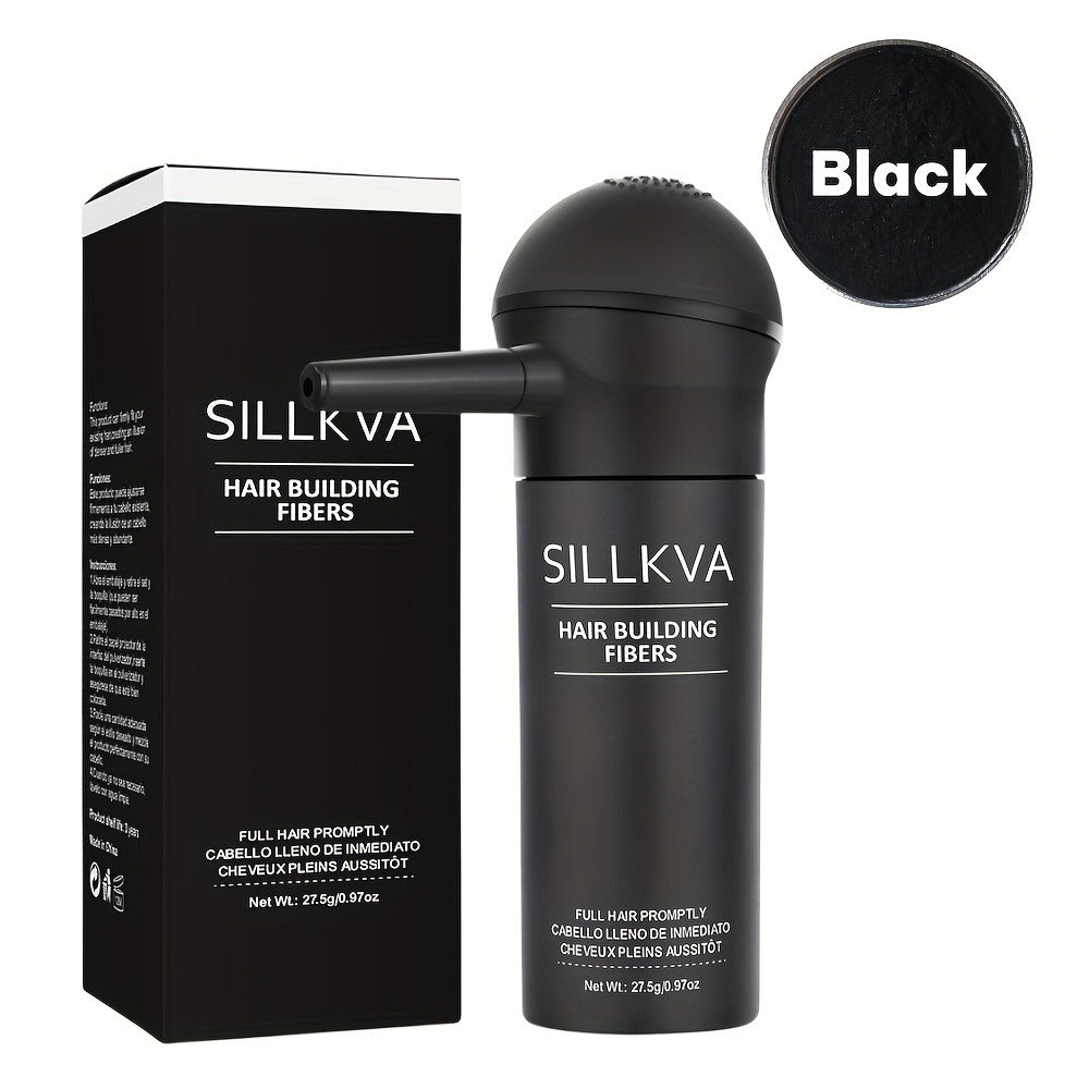 Hair Fibers Spray Applicator Kit Instant Thickness for Thinning Hair & Bald Spots SILLKVA for Makeup, Travel and Everyday Vanity Use