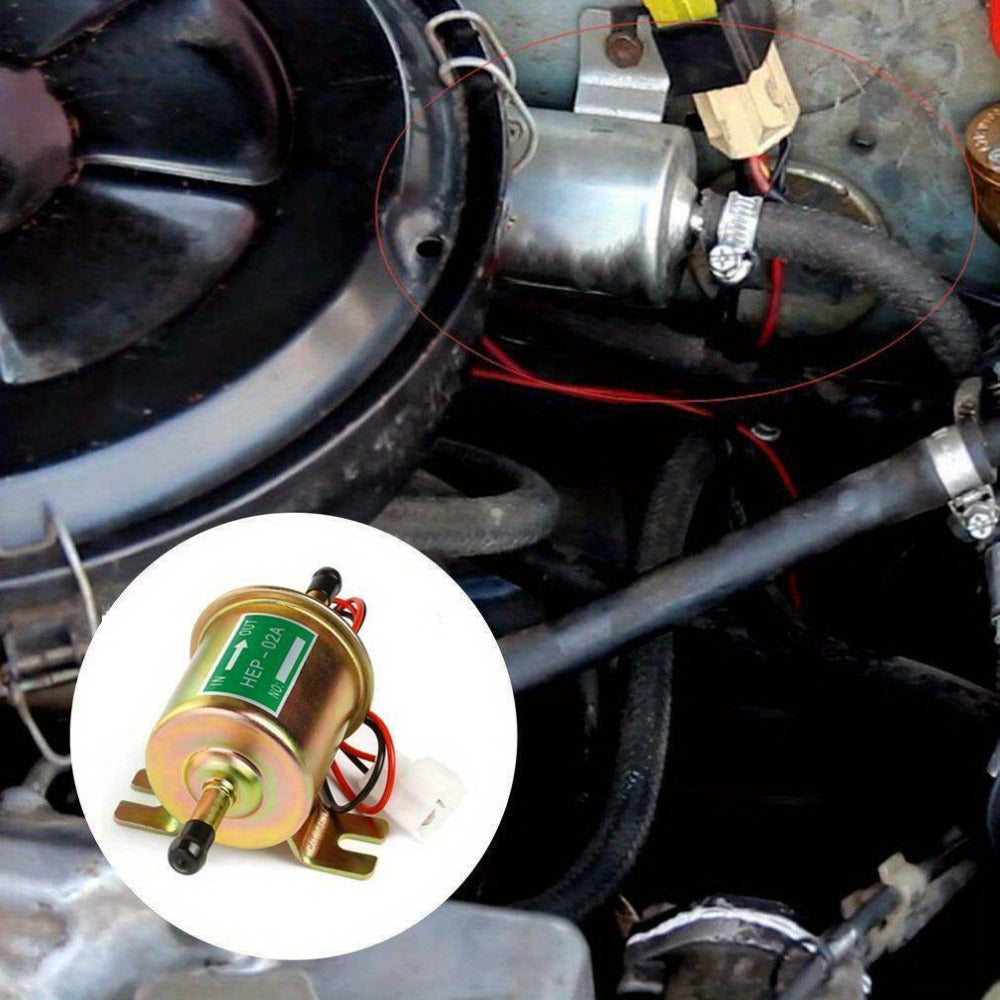 Universal Electric Fuel Pump Kit for 12V Cars Trucks Boats Carburetor Lawn Mower HEP-02A