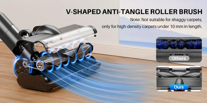 Stick Vacuum Cleaner 70Kpa MAX Suction Cordless & Corded 8-in-1 Handheld Vacuum for Hard Floors, Carpets & Pet Hair