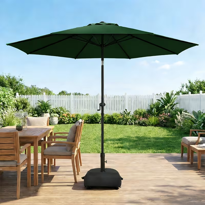 Patio Umbrella 9FT Market Table Style with Dual Vents, Tilt, Crank and Eight Color Options