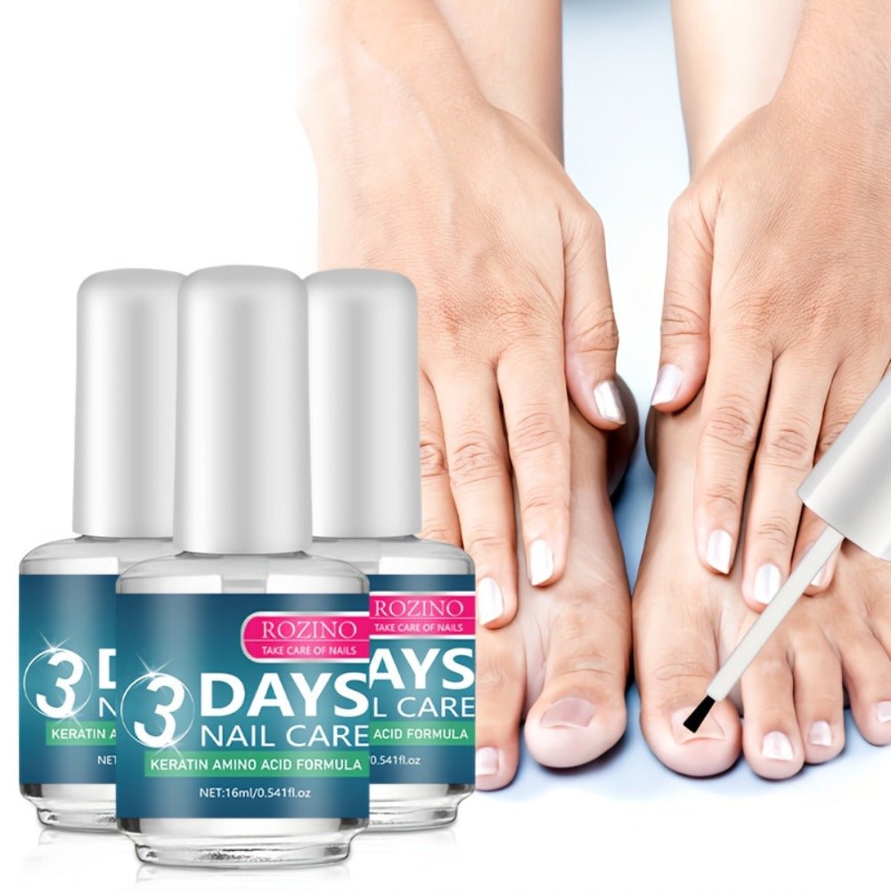 Keratin Nail Strengthening Oil 3-Pack – 3-Day Visible Results Quick-Drying Moisturizing Nail Care Oil, Prevents Peeling Breakage