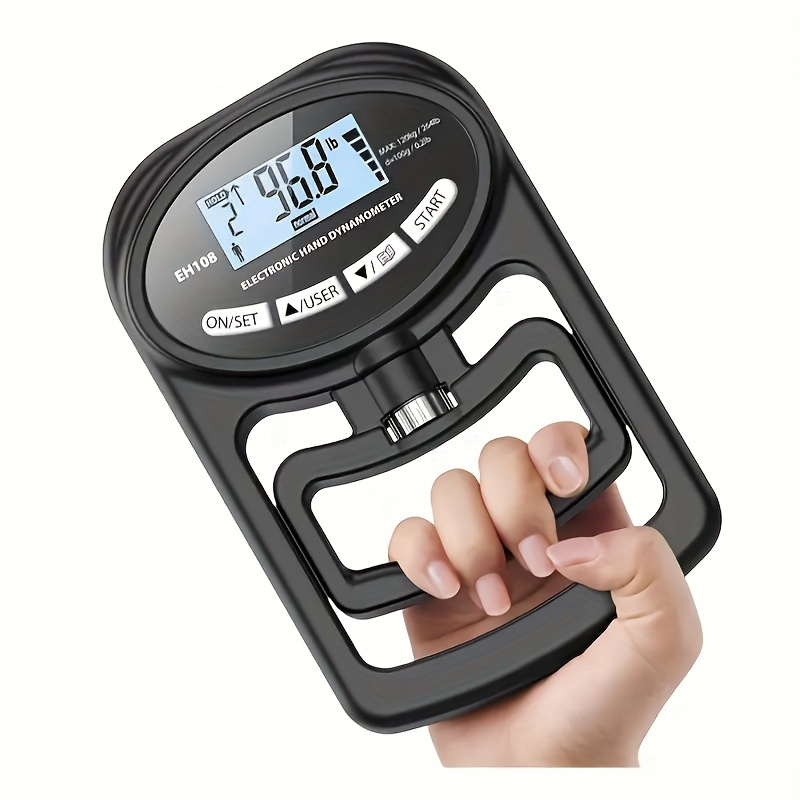 Fitness Equipment Electronic Hand Grip Dynamometer with LCD Adjustable Handle and 120kg Range