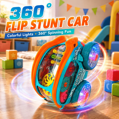 Dump Truck Toy Car with Colorful LED Lights & Music, Auto Rolling Construction Vehicle Toy for Toddlers Kids Ages 2+