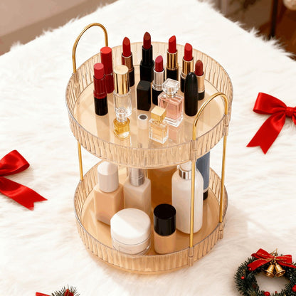 360 Rotating Makeup Organizer Skincare Storage Rack – Multi-Layer Detachable Cosmetic Organizer for Perfume, Lipstick, Skincare