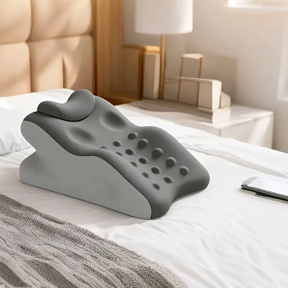 Bed Pillow Contoured Memory Foam Reading Cushion with Removable Washable Cover in Seven Colors