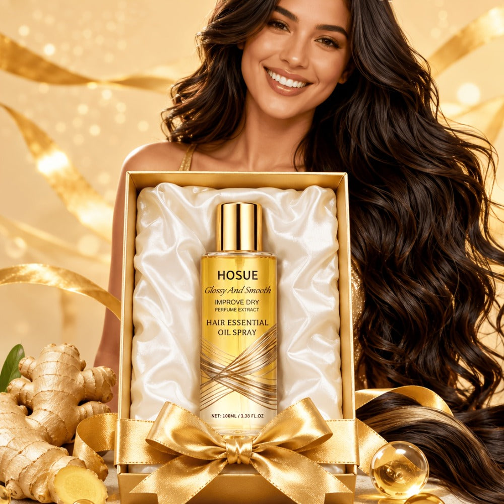 Anti-Frizz Hair Essential Oil Spray Smoothing & Conditioning Treatment for Dry, Damaged & Frizzy Hair
