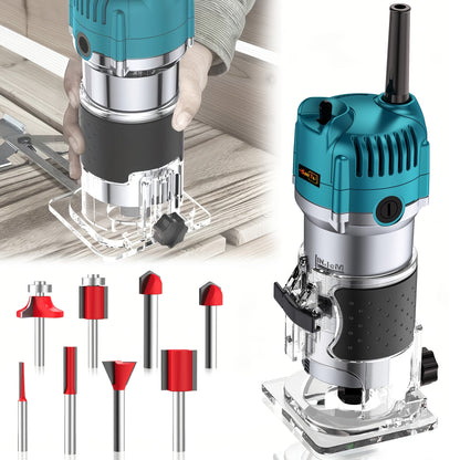 Power Tools Shi Tu Electric Wood Router and Edge Trimmer with Adjustable Speed and Accessory Bundle Options