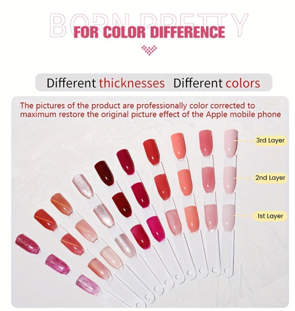 Gel Nail Polish BORN PRETTY 6-Piece 10ml Magnetic Cat-Eye Set with Double-Light Reflection