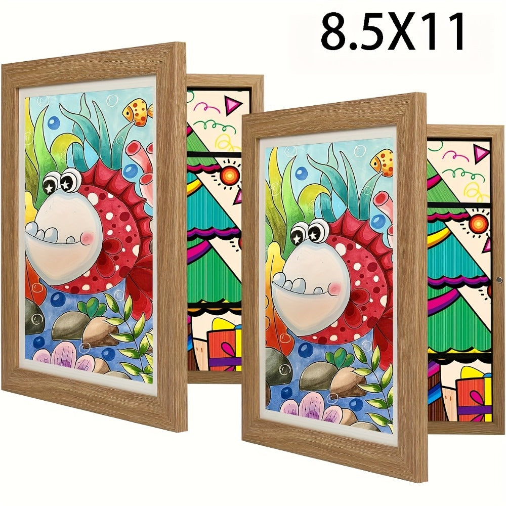 Kids Artwork Frame Front Opening Changeable 8.5x11 Children Art Display Picture Frame Holds for Entryways, Bedrooms and Living Spaces