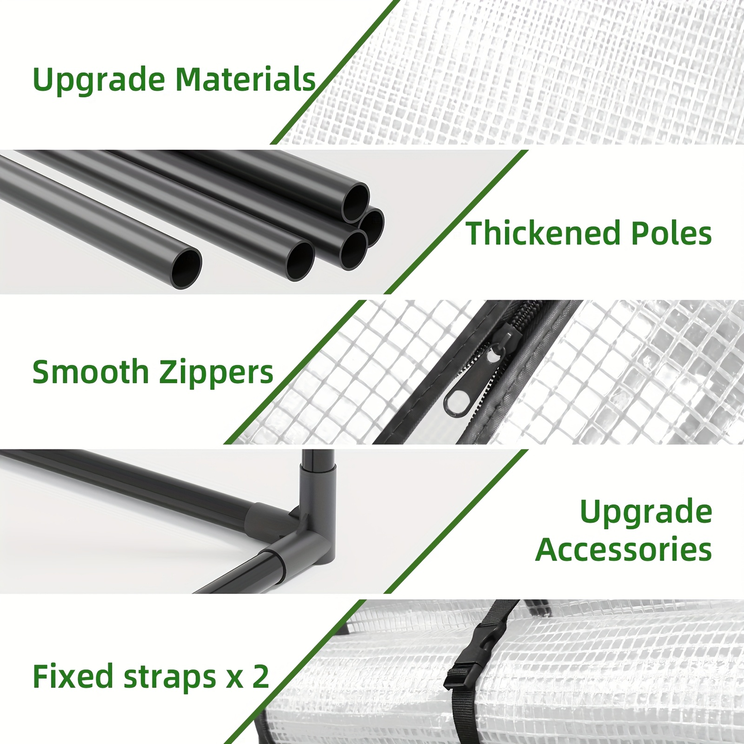 Garden Greenhouse Shelves 3/4-Layer Iron Frame with Durable PE Cover, Portable Indoor Outdoor Plant Greenhouse for Seedlings