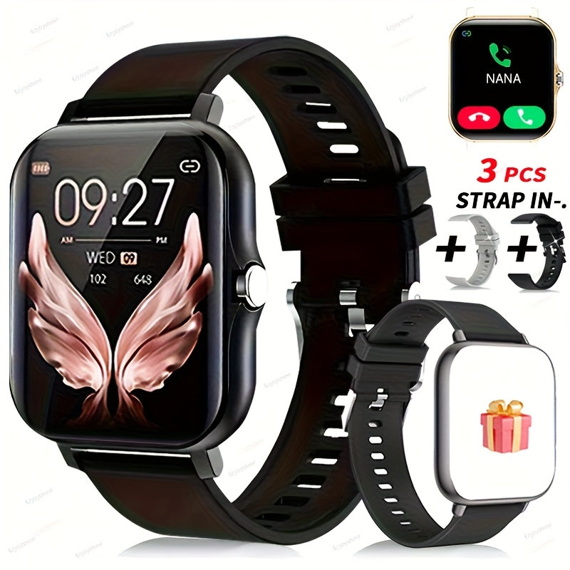 Smartwatch 1.83 Inch Fitness Tracker with Dual TPU Straps, Calling and Multi-Sport Records