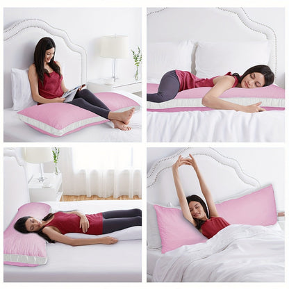 Body Pillow for Adults Full Body Pillow Firm Long Sleeping Pillow for Back Stomach Side Sleeper Bed Pillow Support Pregnancy Pillow Grey