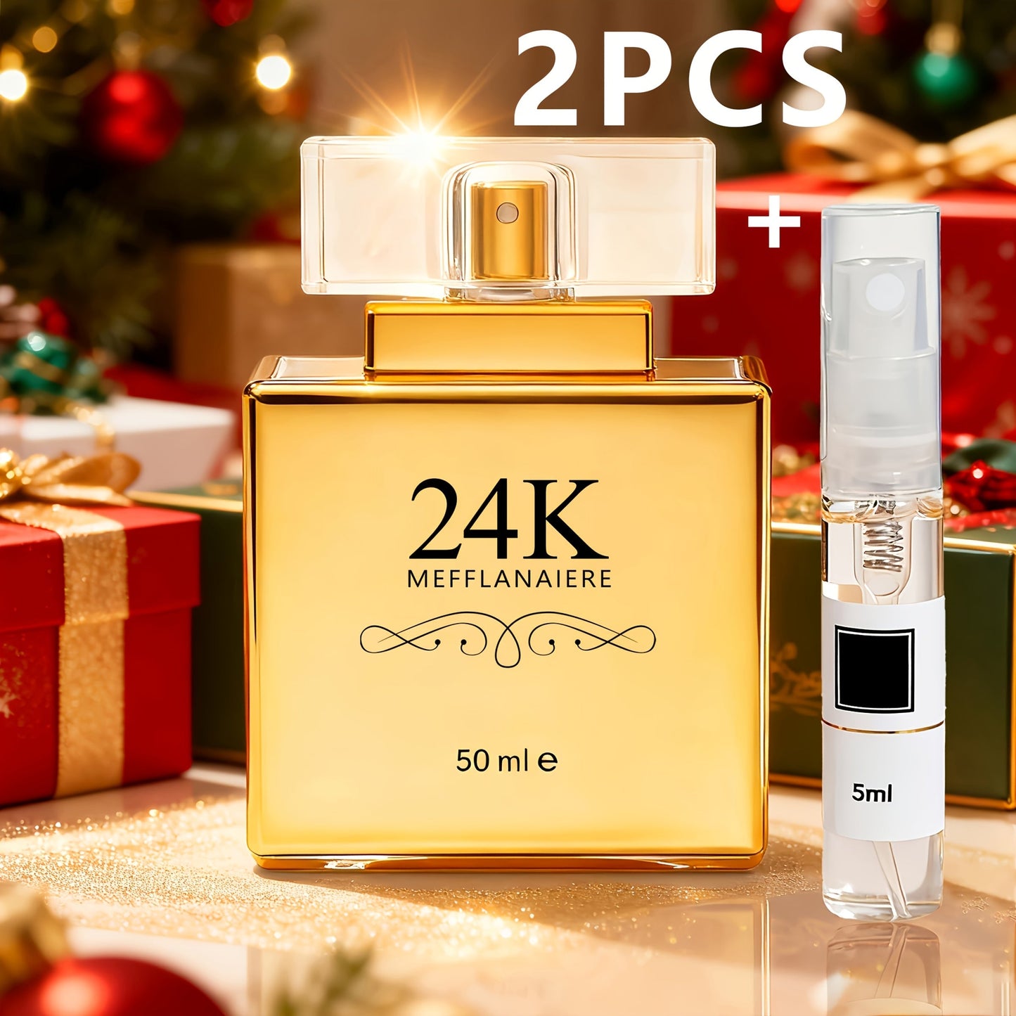 24K Gold Women's Eau de Toilette Perfume 1.69 oz Fresh Vanilla Scent - Luxurious Gold Bottle for Bath Time, Home Spa and Personal Care