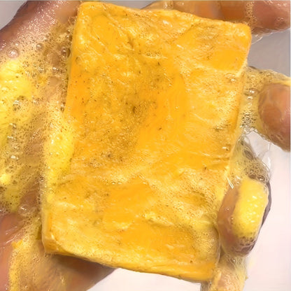 Kojic Acid Soap Bar 24-Pack Handmade – Lemon Turmeric Cold Process Bar Soap with Ginger Extract & Exfoliating Granules