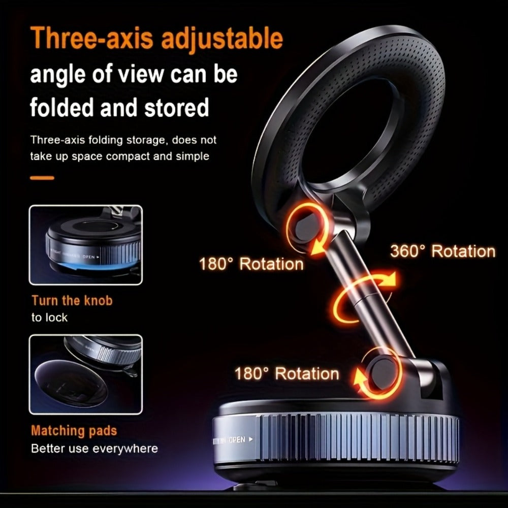 360° Rotating Magnetic Phone Holder 4-Pack – Foldable & Extendable Universal Wall Mount for Car, Bathroom