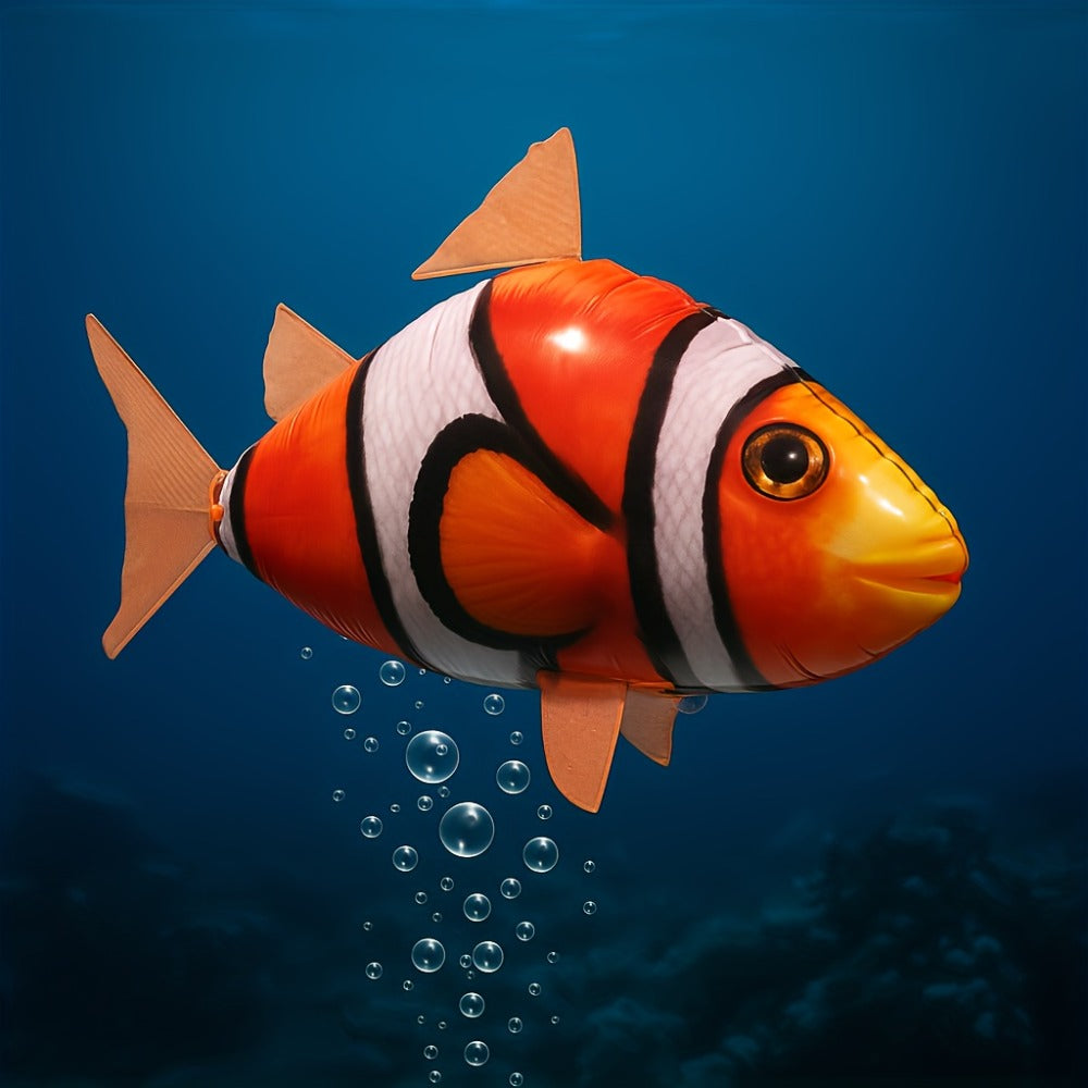 RC Inflatable Clownfish Balloon, Remote Control Flying Fish Toy for Kids Birthday Party, Wedding & Home Decor