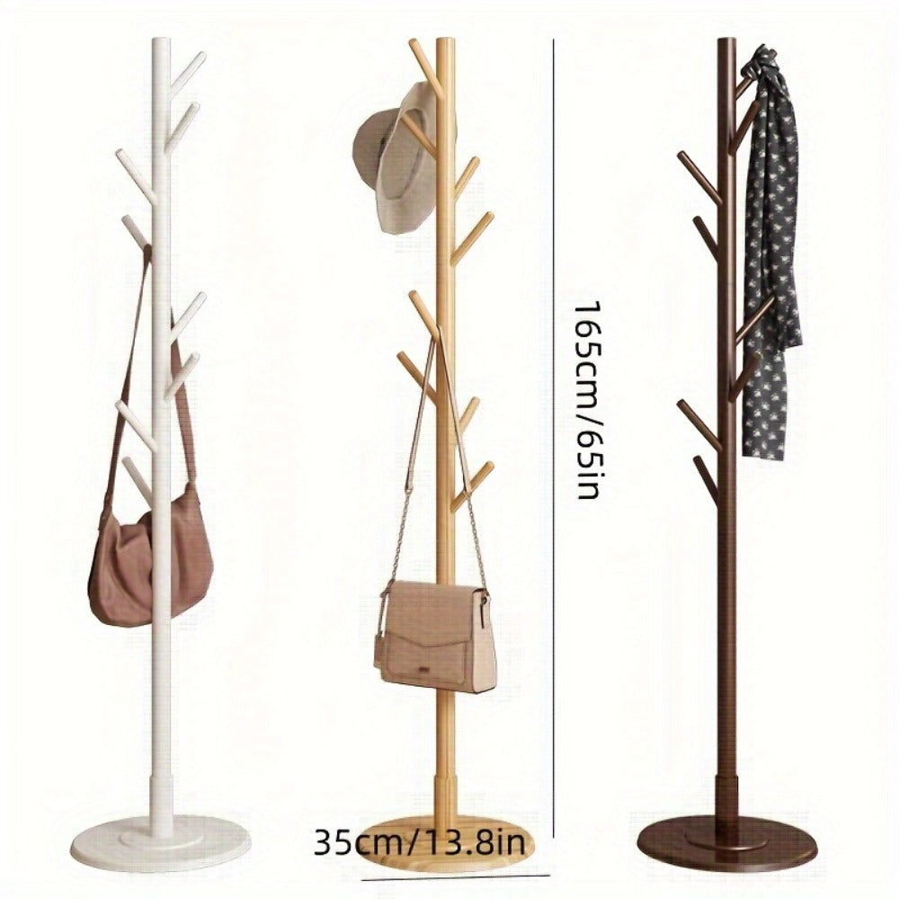 Coat Rack Freestanding Floor Standing - Vertical Clothes Hanger Stand for Bedroom Entryway Living Room Hallway