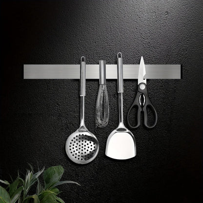 Magnetic Knife Holder Wall Mounted, Stainless Steel Punch-Free Knife Strip Rack for Kitchen, Holds Chef Knife Santoku Bread Knife