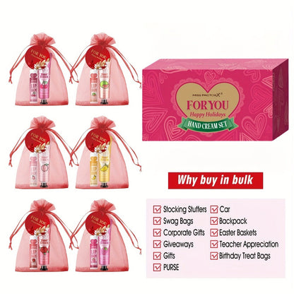 Wedding Party Favor Beauty Gift Set 96pcs, Bulk Women's Gift Box with Hand Cream, Lipstick, Red Bag & Card