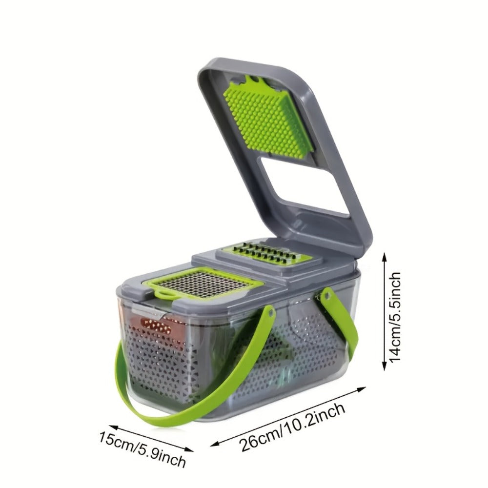 Vegetable Chopper Multifunctional Food Slicer Dicer Cutter 8 Blades Kitchen Tool Set for Bath Time, Home Spa and Personal Care