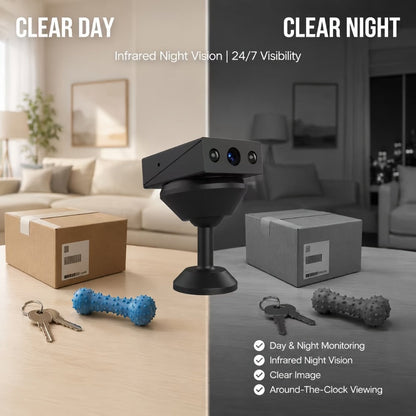 Mini Security Camera No WiFi No Internet Needed, Full HD 1080P Wireless Indoor Camera Built-In AP Hotspot