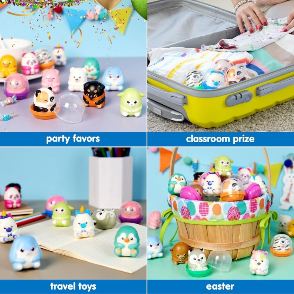 Mochi Squishy Toys 20 Pack, Slow Rising Cute Animal Squishies Bulk Party Favors for Kids, Classroom Prizes