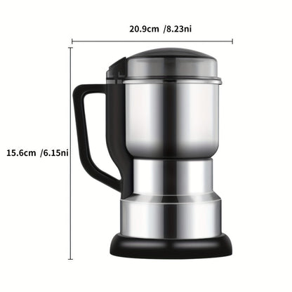 Coffee Bean Grinder 300W 8-Blade Stainless Steel 400g 14oz Large Up to 36 Cups 10-Second for Entryways, Bedrooms and Living Spaces