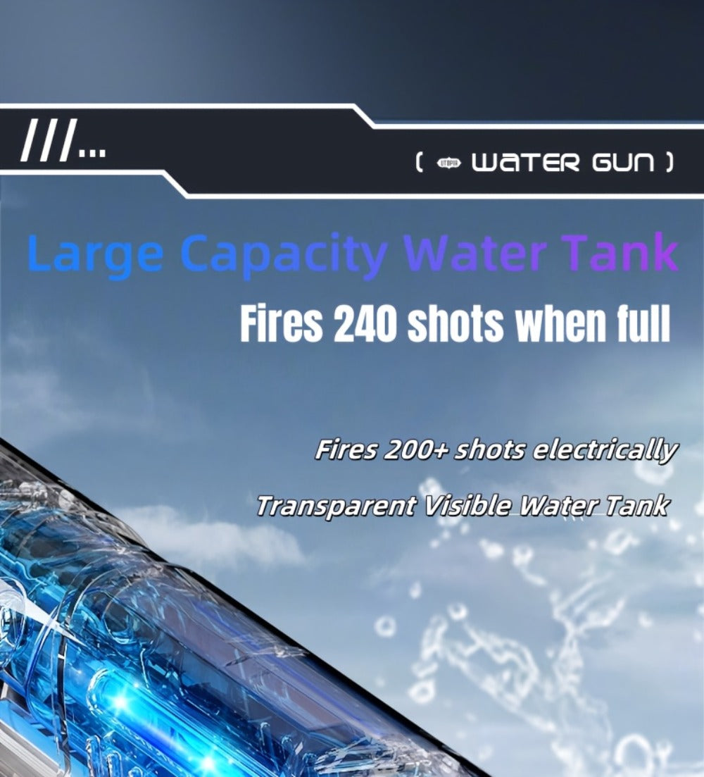LED Light-Up Electric Water Gun Auto-Fill USB Rechargeable 40Ft Range with the Listed Color, Size or Set Options for Everyday Use