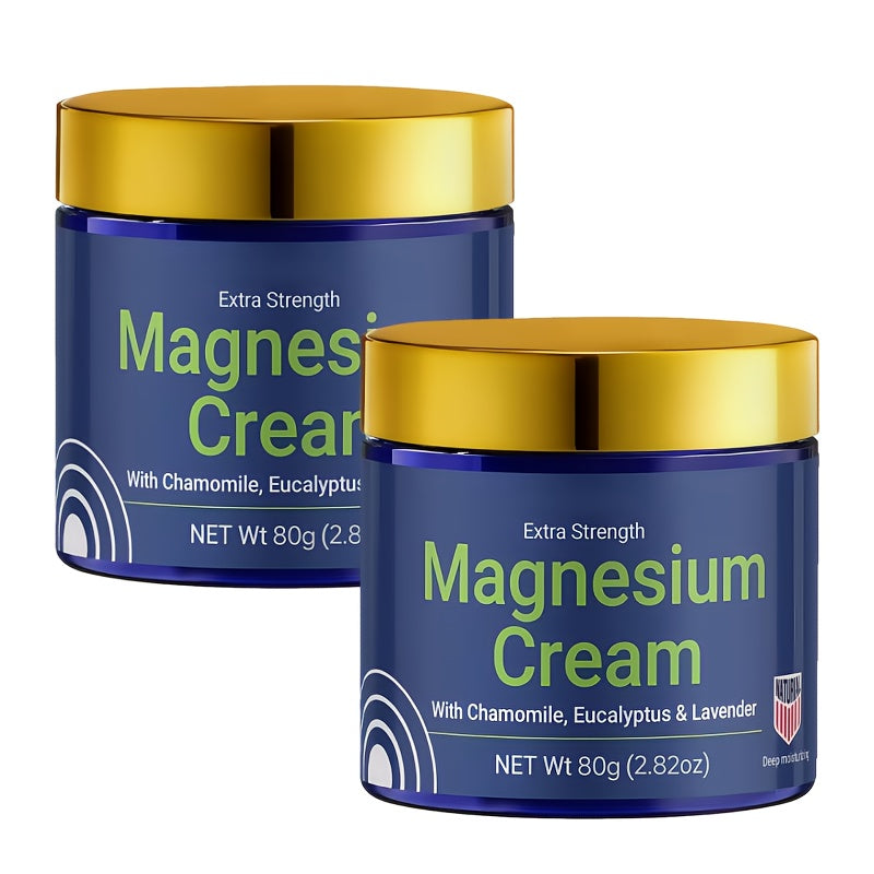 Magnesium Deep Hydration Body Lotion 2-Pack – Fast Absorbing Non-Greasy Moisturizing Cream for Dry Skin, Skin-Friendly Formula for Office