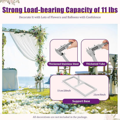Backdrop Stand 10x20FT Wedding Arch Pipe Kit Square Metal Frame for Photography Party Baby Shower for an Everyday Personal Care Routine