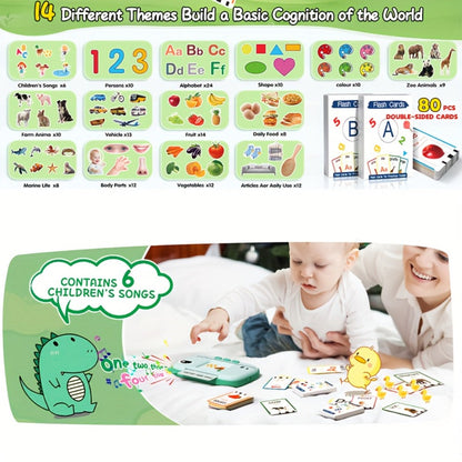 Talking Flashcard Machine for Toddlers 160 Words with the Listed Color, Size or Set Options for Everyday Use