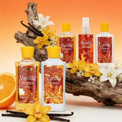 Vanilla Body Lotion Set with Glycerin – Nourishing Moisturizer for Women & Men, Lasting Vanilla Fragrance