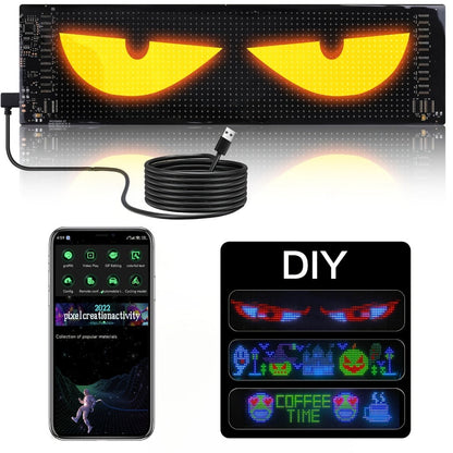 RGB LED Pixel Display Wall Art App Control USB Powered - Colorful Programmable Flexible Screen for an Everyday Personal Care Routine