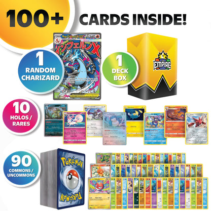 Trading Card Game 100-Card Character Assortment with Included Storage Box with Item-Specific Card Count, Pack and Storage Choices