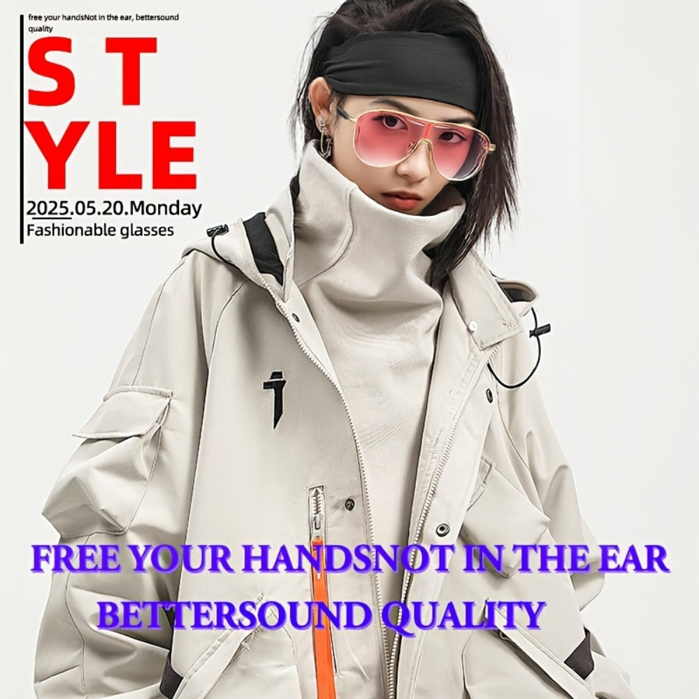 Stereo Smart Audio Glasses Touch Control Intelligent Noise Reduction Type-C Rechargeable for an Everyday Personal Care Routine