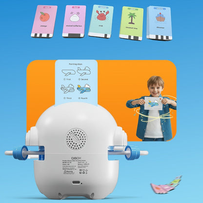 Drawing Robot for Kids Ages 3-8, Rechargeable 4-in-1 Interactive Learning Machine with 100 Drawing Cards & Color Pens