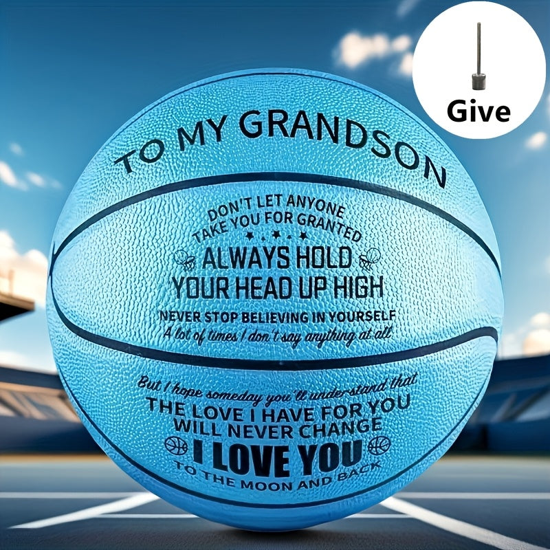 Motivational Basketball Gift for Teenagers, Grandson & Grandchild – International Standard Size, Inspirational Quote Ball