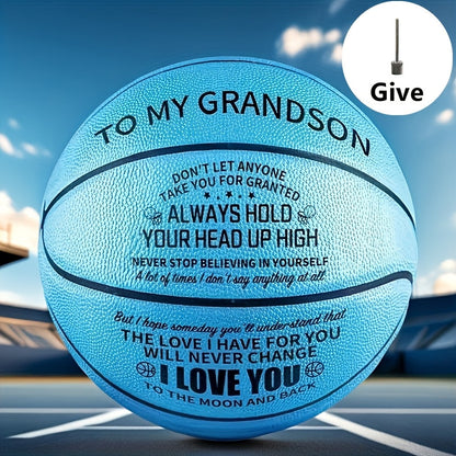 Motivational Basketball Gift for Teenagers, Grandson & Grandchild – International Standard Size, Inspirational Quote Ball