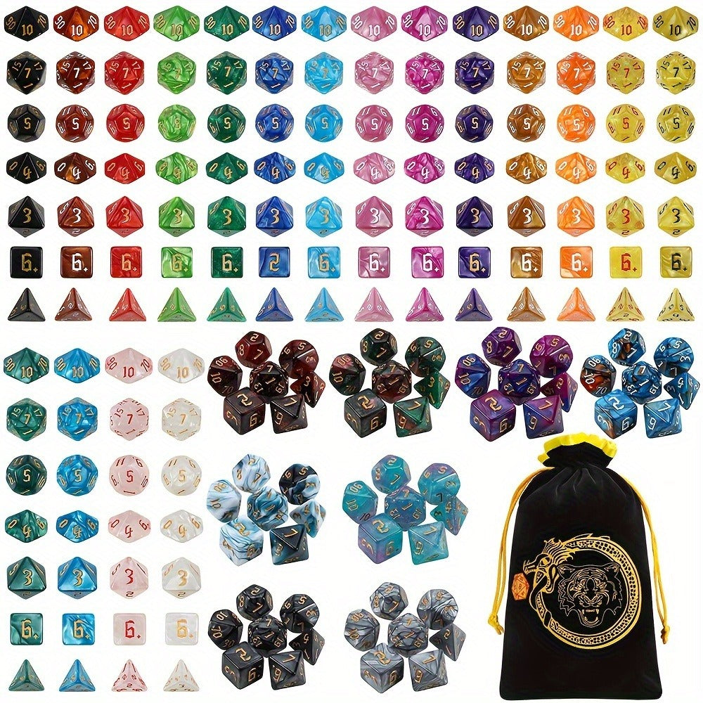 DND Dice Set 182pcs 26 Colors with the Listed Color, Size or Set Options for Everyday Use, with Listed Configuration