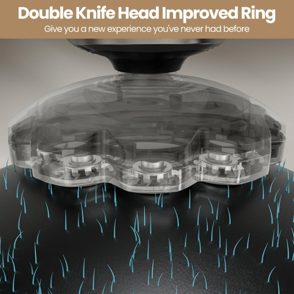 Electric Shaver 7D or 9D Rotary Head with Titanium Blades, LED Display, USB-C Charging and Set Options