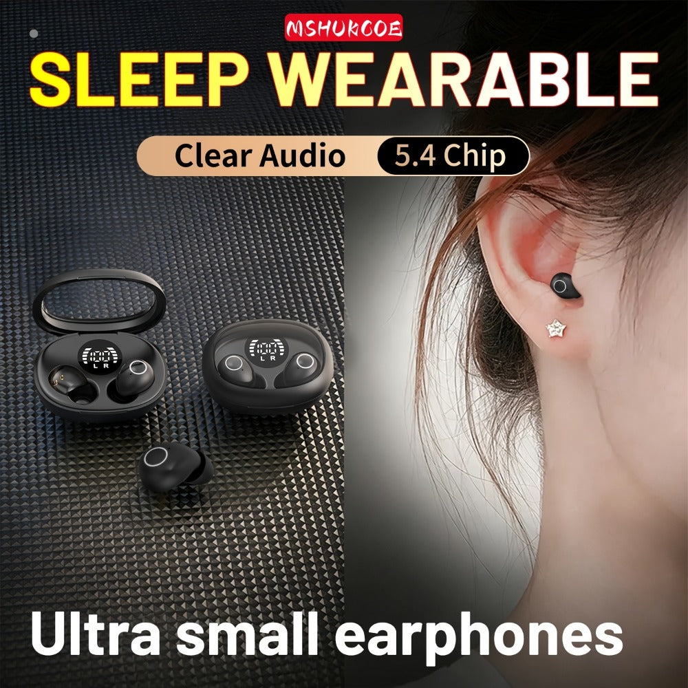 Invisible Sleep Earbuds Bluetooth 5.4 Mini Ultra Compact True Wireless for an Everyday Personal Care Routine